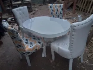 Mixed Fabric Eddie Ovan 4-Seater Dinning Table