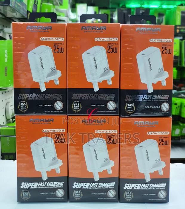 Amaya Acw-U51s-Cc29 *25w* Super Fast Charger *With C to Type C Cable
