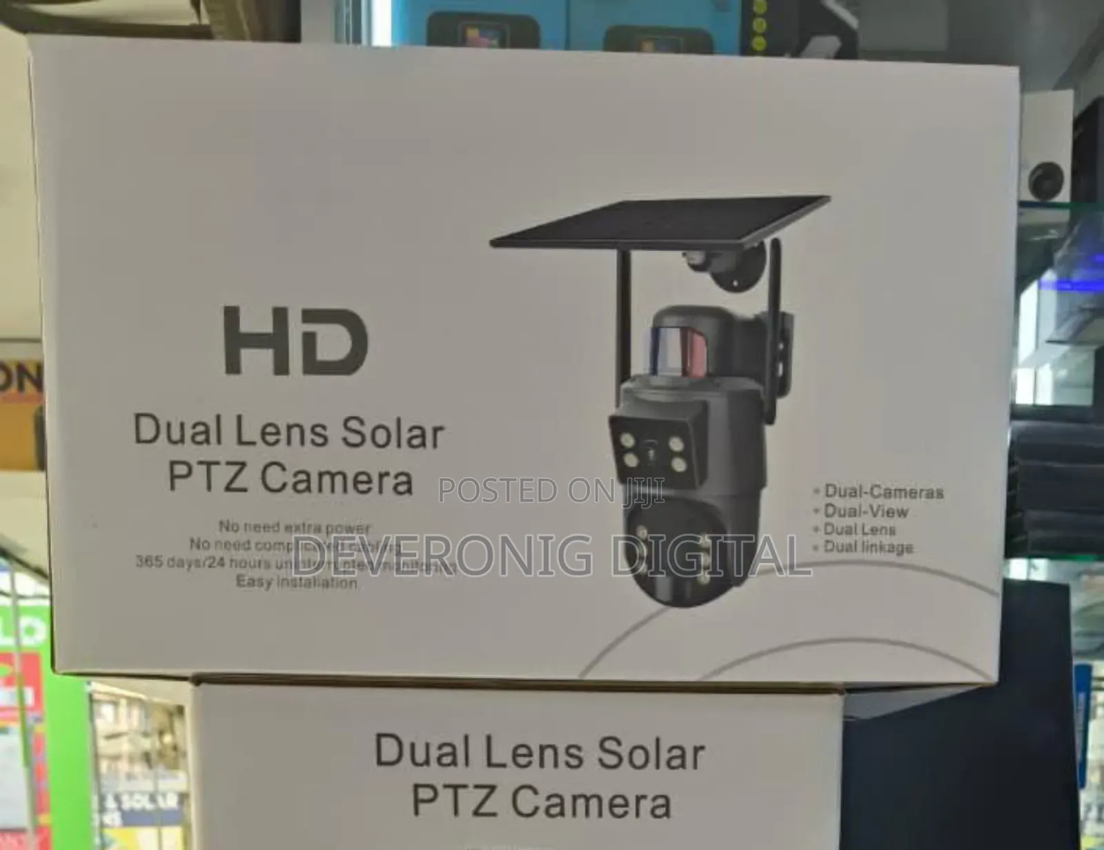 Wifi Ubox 4mp Dual Lens Solar PTZ CCTV Camera