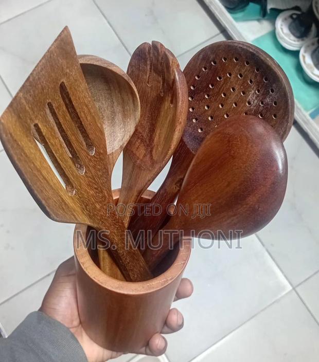 6pcs Bamboo Wooden Cooking Utensils Set - thumbnail 3