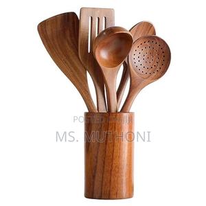6pcs Bamboo Wooden Cooking Utensils Set - thumbnail 2