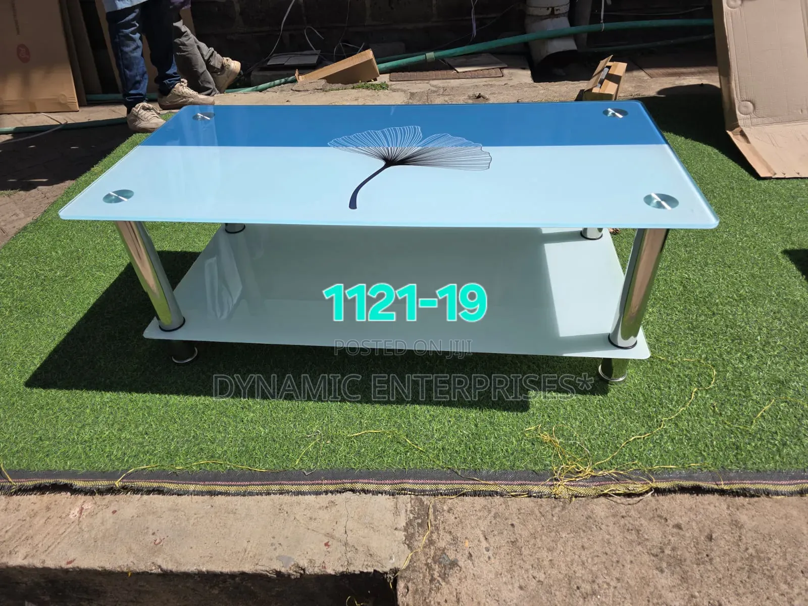 Artistic Tempered Glass Coffee Table