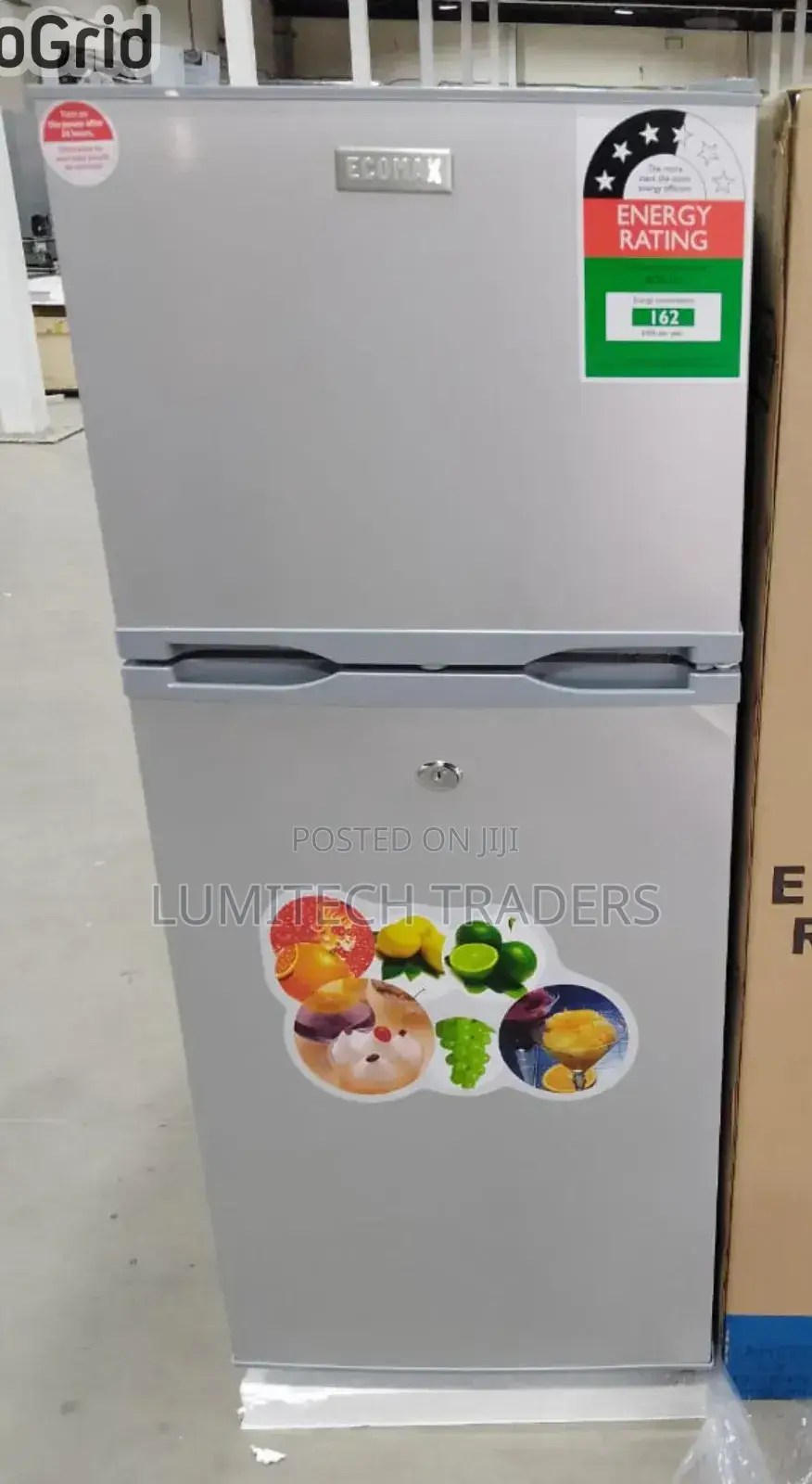 Ecomax 118l Double Door Fridge With Free Fridge Guard