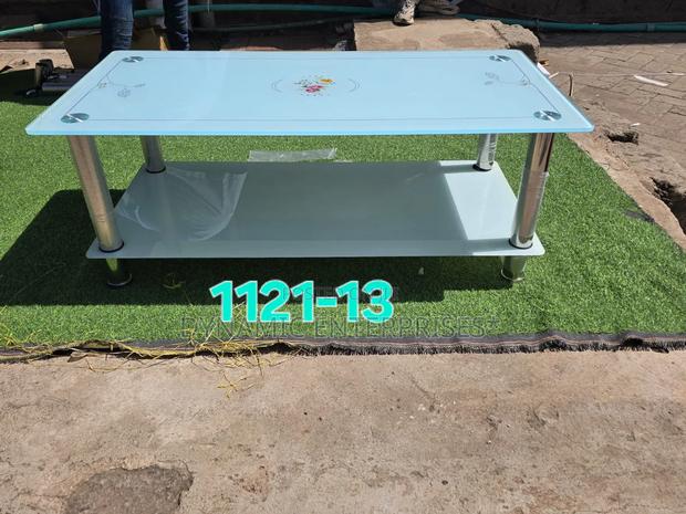 Modern Minimalist Glass Coffee Table - main view