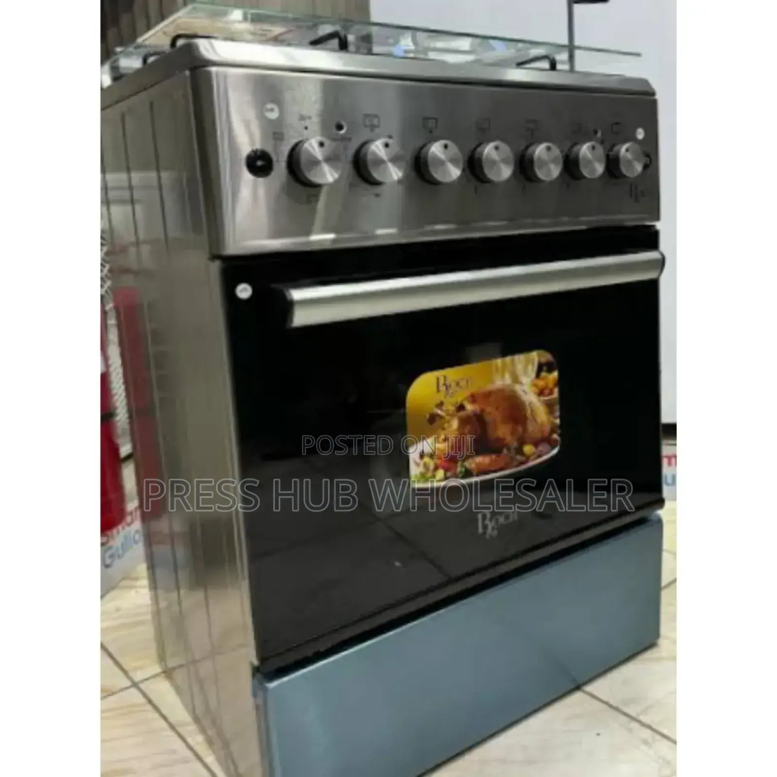 Roch 60x60 Black Standing 3+1 Cooker With an Electric Oven" 