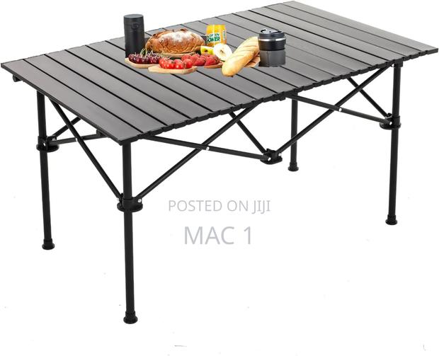 Heavy-Duty Foldable Metal Utility Table – 95×55×50cm - main view