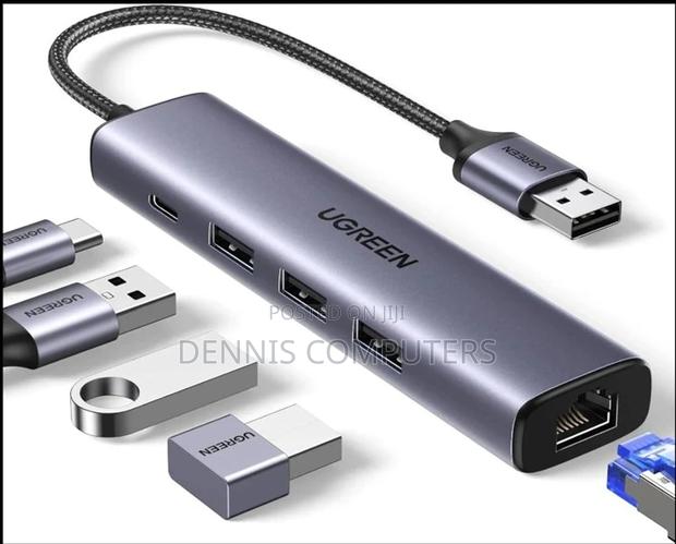 Ugreen Usb-C to 3×Usb3.0 Hub+Rj45 (1000m) Ethernet Adapter