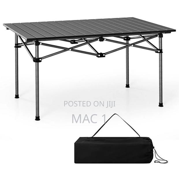 Heavy-Duty Foldable Metal Table – 95×55×50cm - main view