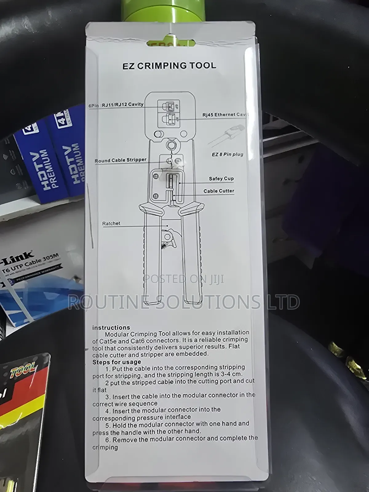 Rj45 / Rj11 Pass Through Crimping Tool