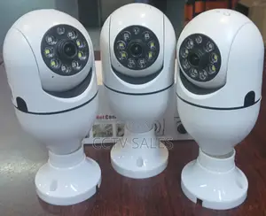 V380 Pro Single Lens Single Screen E27 Bulb Camera Two Way Audio