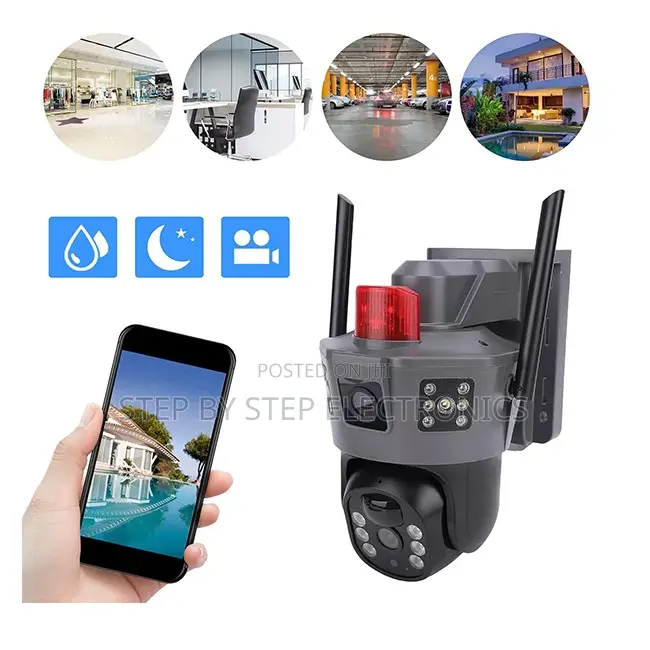 Full Color Night Vision Electric 4g PTZ Dual Lens Security Camera