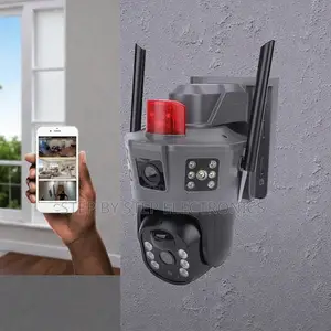 360-Degree Rotation Electric 4g PTZ Dual Lens Security Camera