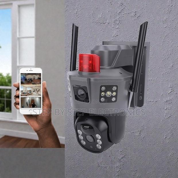 360-Degree Rotation Electric 4g PTZ Dual Lens Security Camera