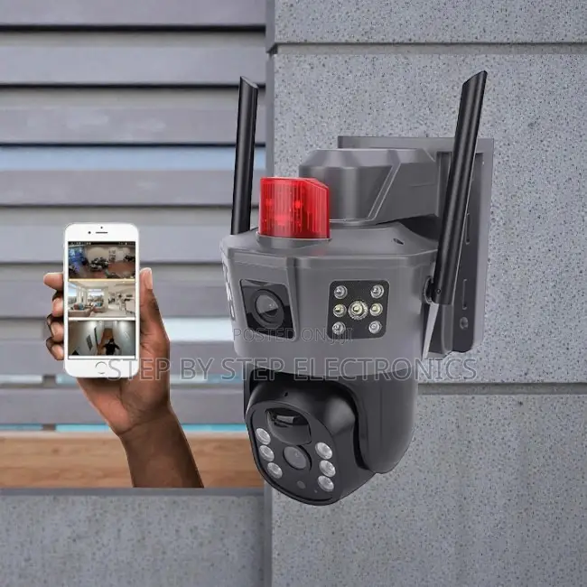 Two-Way Audio Communication Electric 4g PTZ Dual Lens Camera