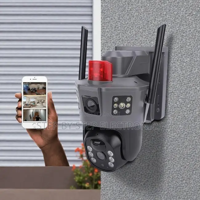 Built in Rechargeable Battery Electric 4g PTZ Dual Lens Camera