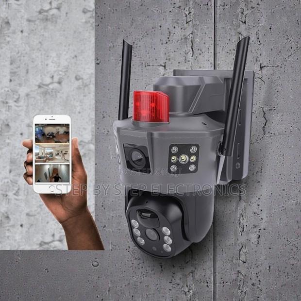 Dual Lens Screen Electric 4g Sim PTZ Security Camera System