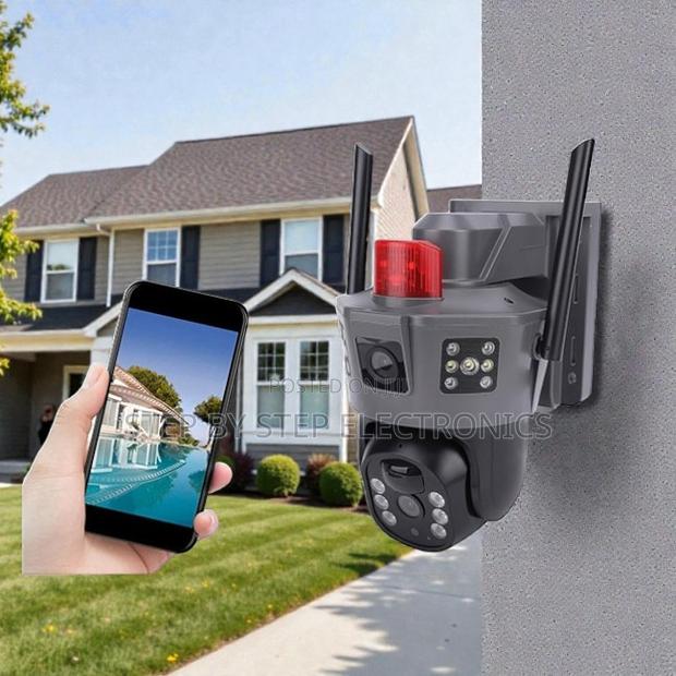 Remote Pan and Tilt Control Electric 4g PTZ Dual Lens Camera