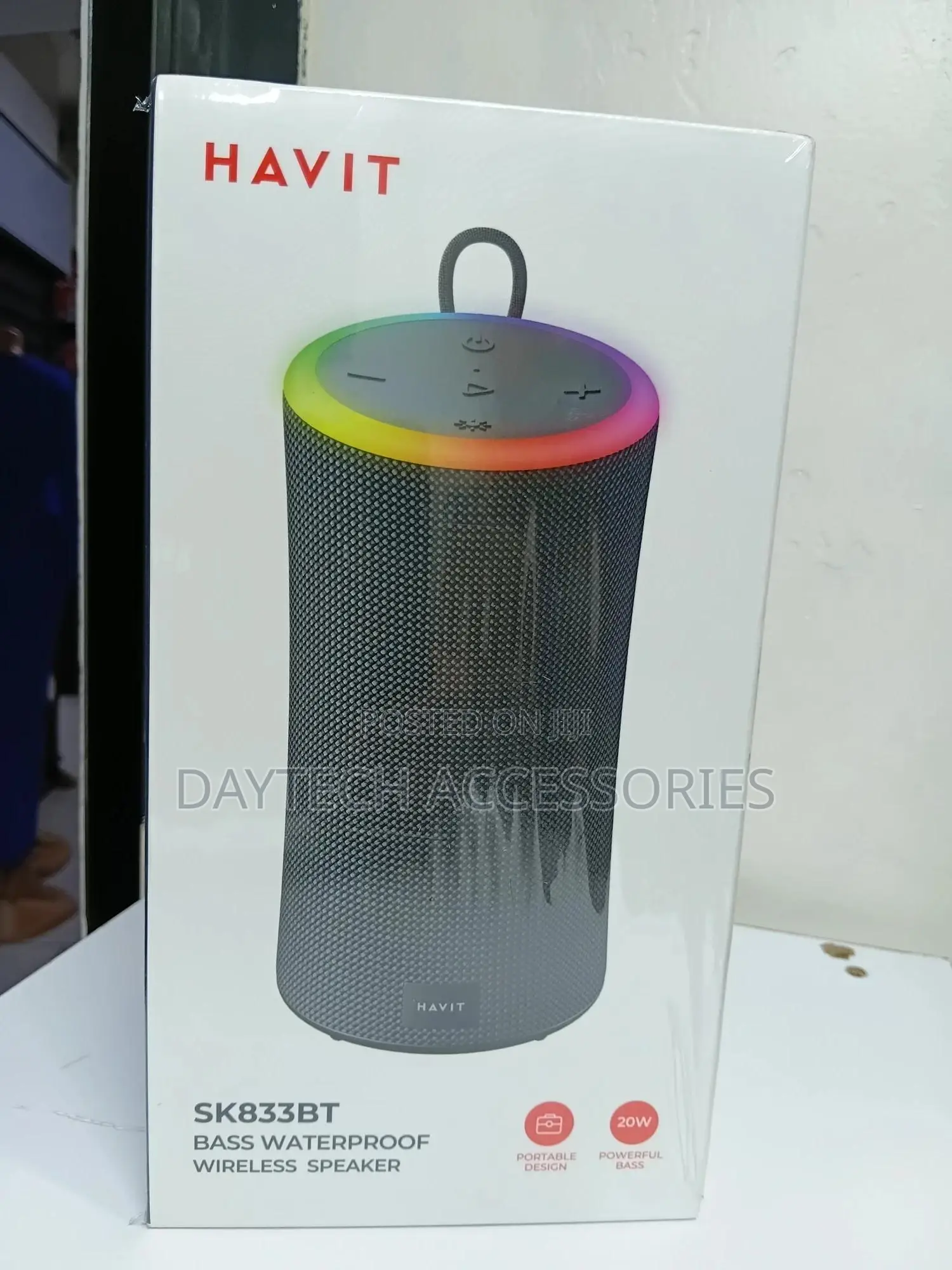 This Is a Havit Sk833bt Portable Bass Waterproof Wireless Speaker.