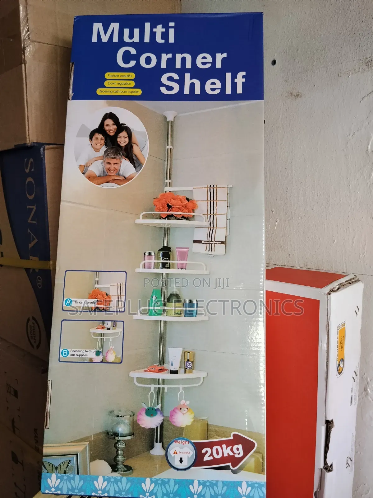 Bathroom Rack,3.2m Corner Shelf - Customizable Storage"