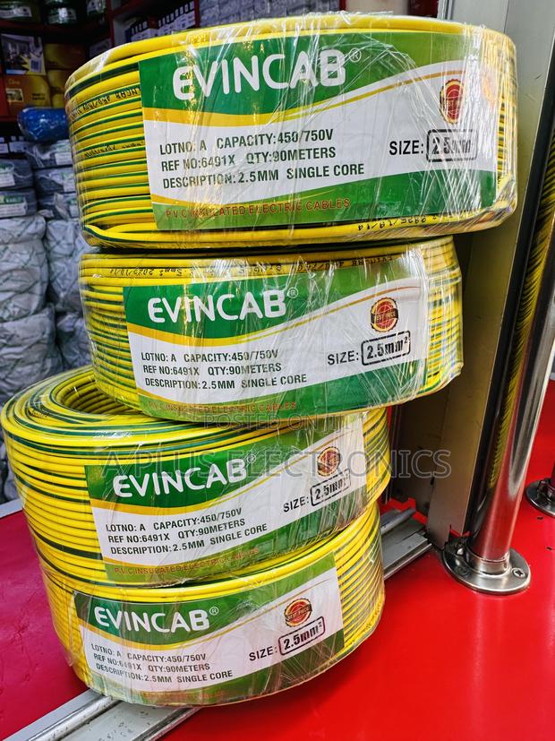 Evincab 2.5mm Single Core Wiring Cable 90m(Yellow Green) – Safe - thumbnail 2