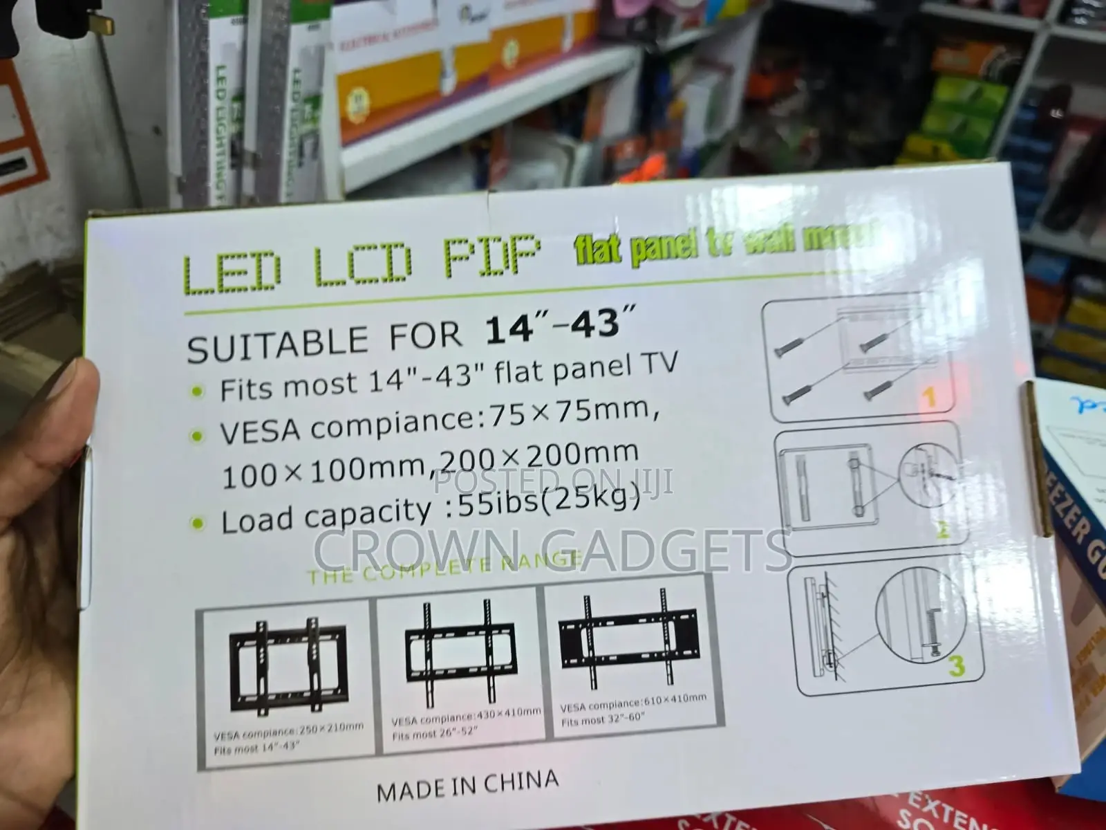 Led LCD Tv Wall Mount 14–43 Inches Strong Fixed Bracket