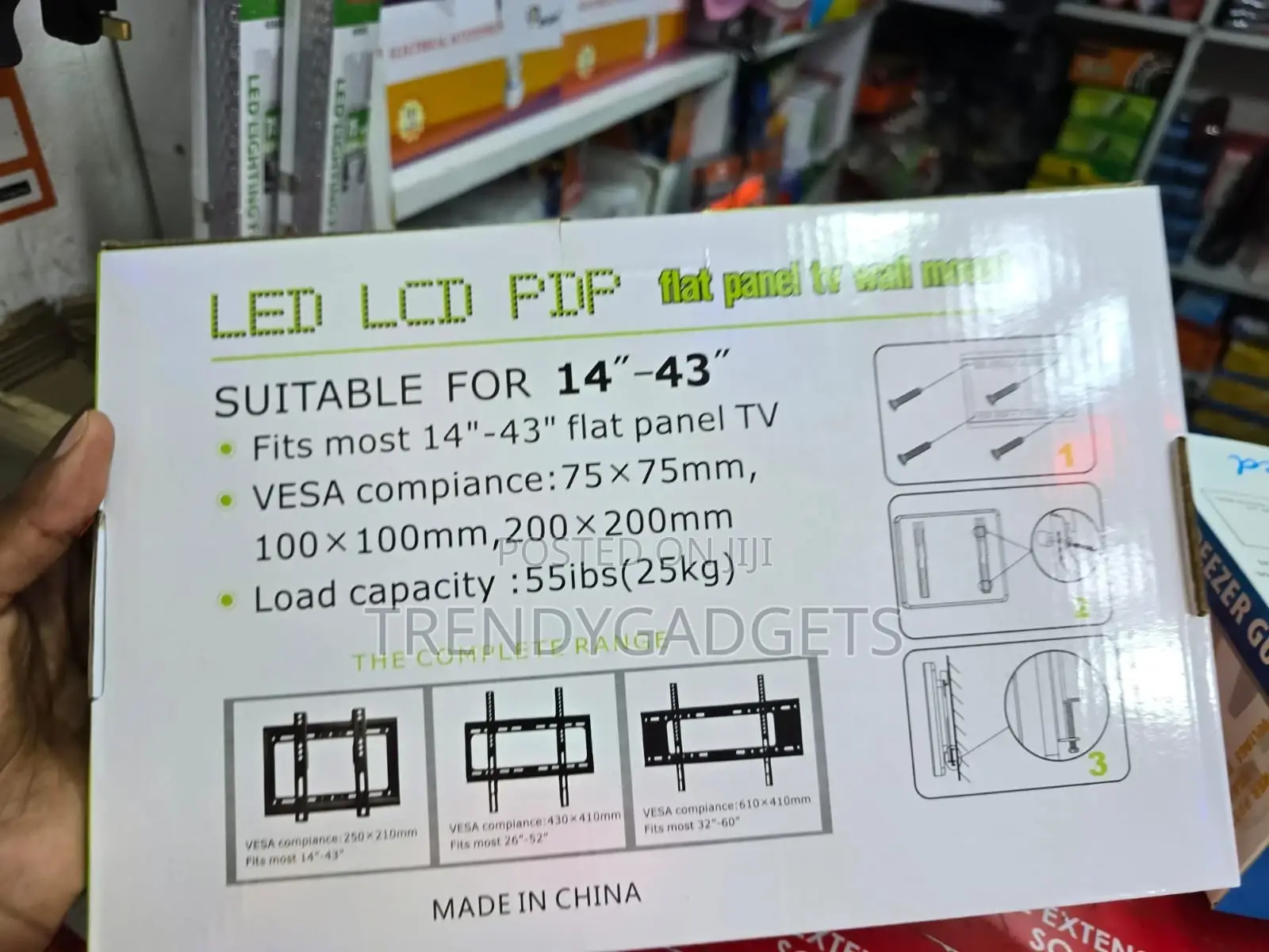 Led LCD Tv Wall Mount 14–43 Inches Strong Fixed Bracket
