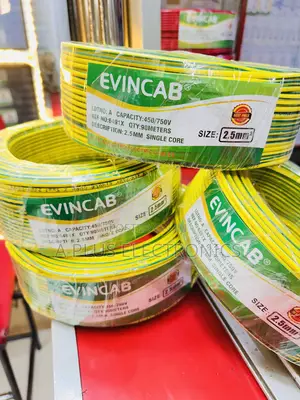 Evincab 2.5mm Single Core Wiring Cable 90m(Yellow Green) – Efficient