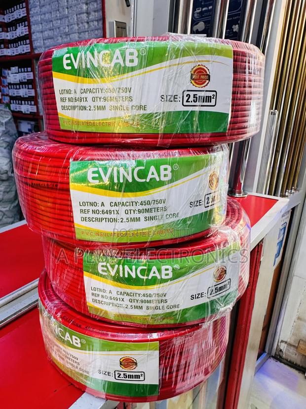 Evincab 2.5mm Single Core Wiring Cable 90m(Red) – Lasting Copper - thumbnail 2