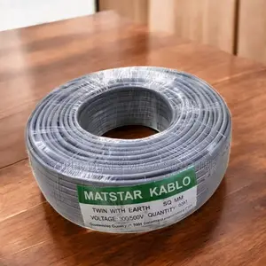 Super Quality 2.5mm 90m Twin With Earth Flat Electrical Wiring Cable