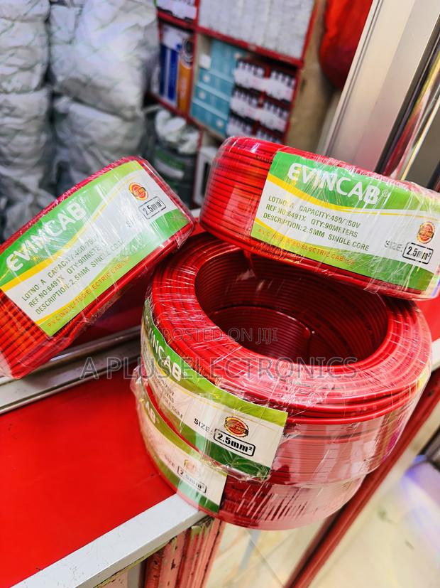 Evincab 2.5mm Single Core Wiring Cable 90m(Red) – Trusted Performance - thumbnail 2