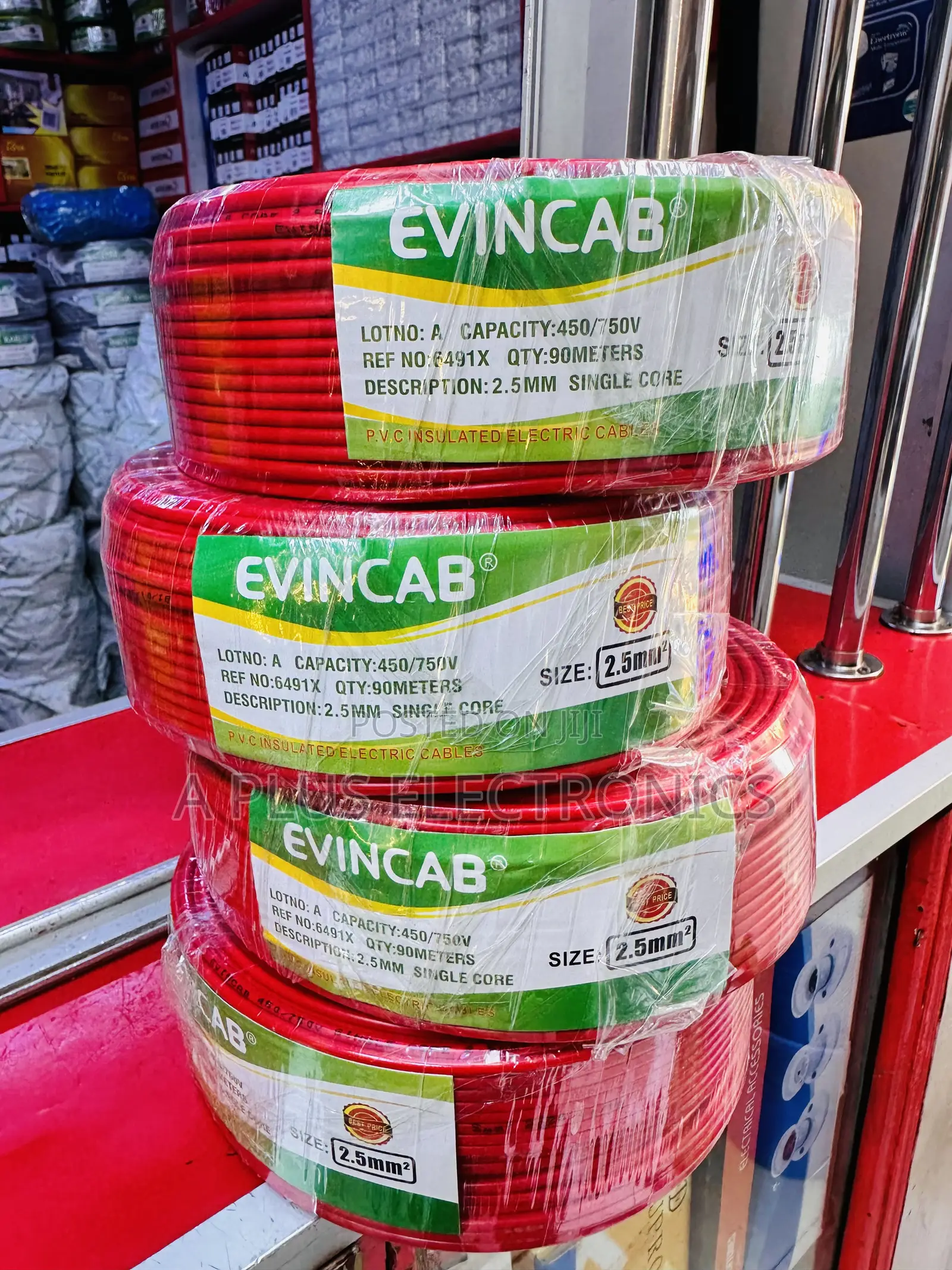 Evincab 2.5mm Single Core Wiring Cable 90m(Red) – Trusted Performance