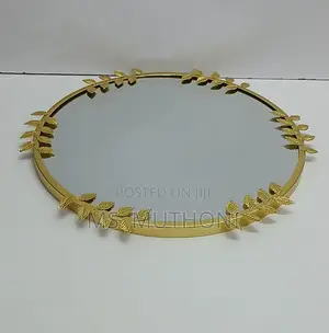 42 Cm Gold Decorative Round Shaped Mirror
