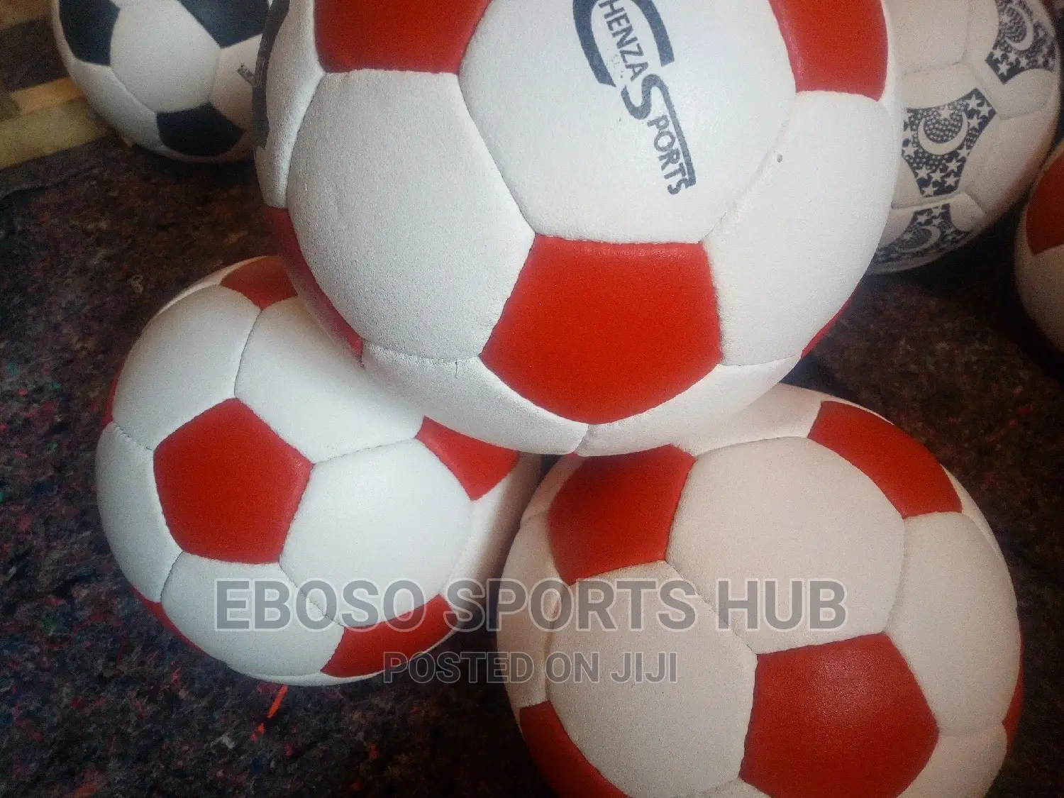 Original Leather Football Red and White