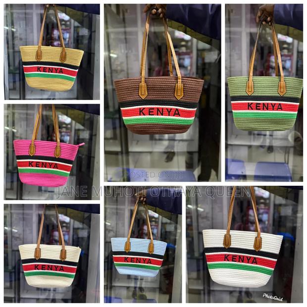 Kenyan Flag Colors New Wooven Summer Bag