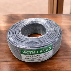 High Durability 2.5mm 90m Twin With Earth Flat Electrical Wiring