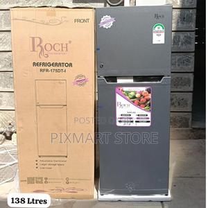 Fridge; Roch Rfr‐175‐Dt‐I 138l Double Door Refrigerator – Silver