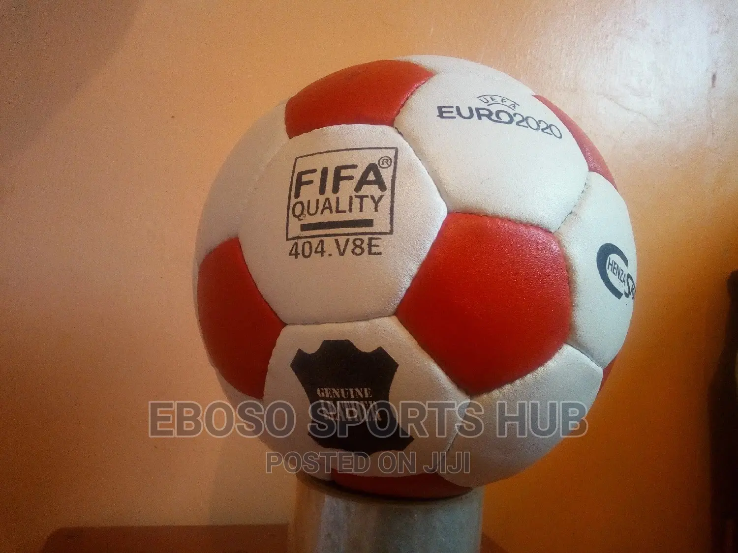 Original Leather Football Red and White
