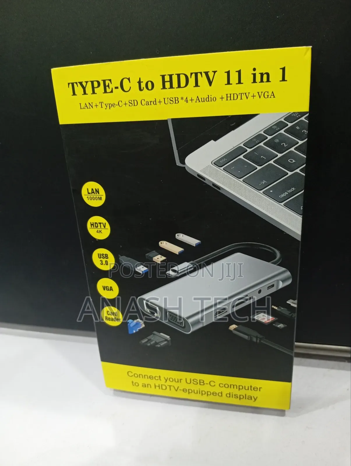 Type-C 11-in-1 Adapter With Hdmi Lan Sd Usb 3.0 Vga
