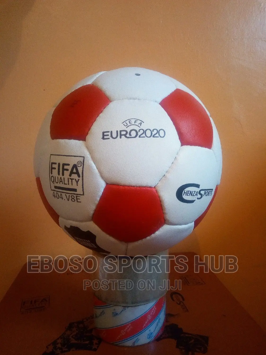 Original Leather Football Red and White