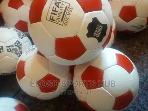 Original Leather Football Red and White