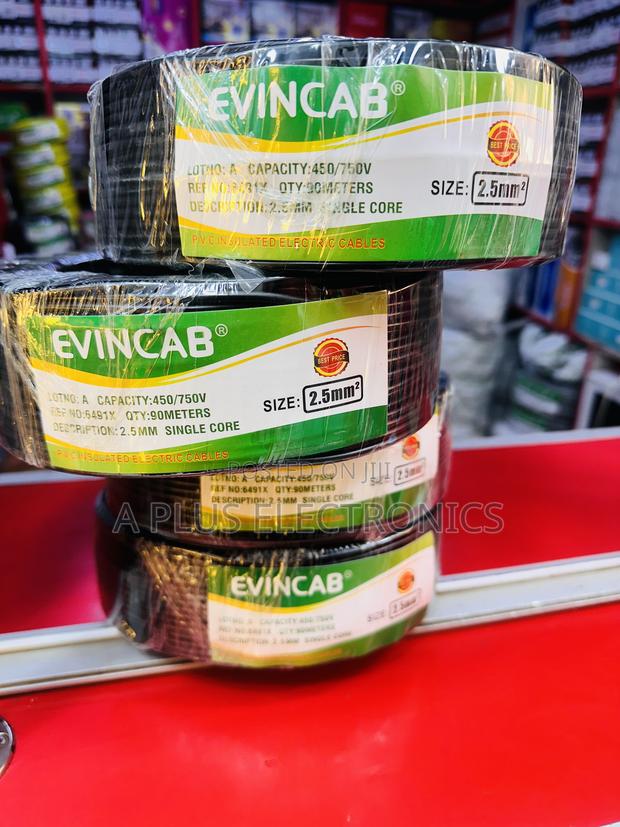 Evincab 2.5mm Single Core Wiring Cable 90m(Black)-Electrician-Approved