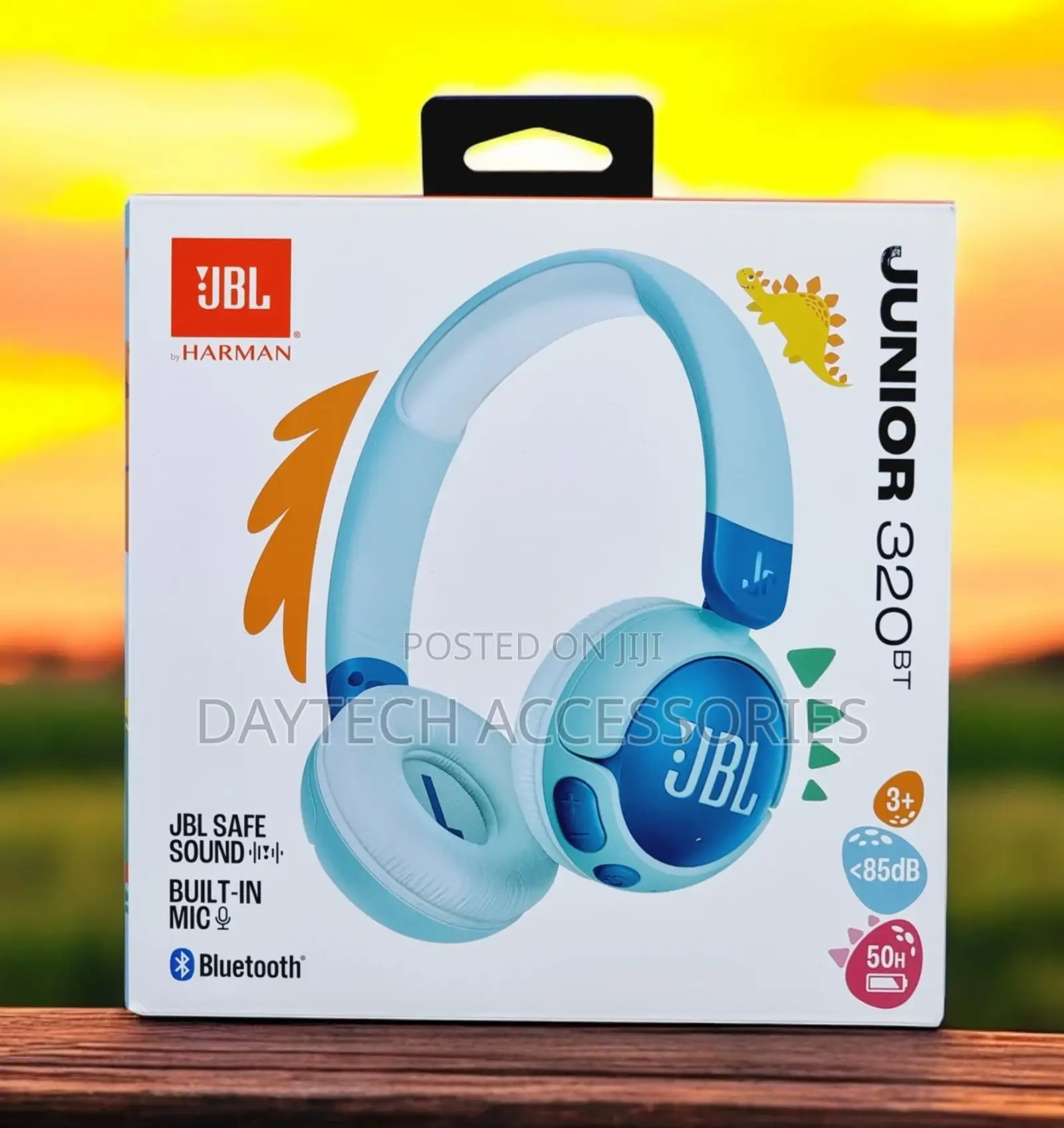 JBL Junior 320bt Wireless on-Ear Kids Headphones (Purple)