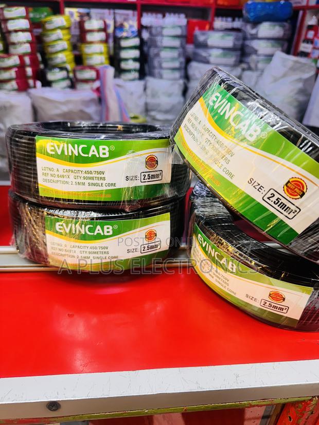 Evincab 2.5mm Single Core Wiring Cable 90m(Black) – High Demand - thumbnail 2