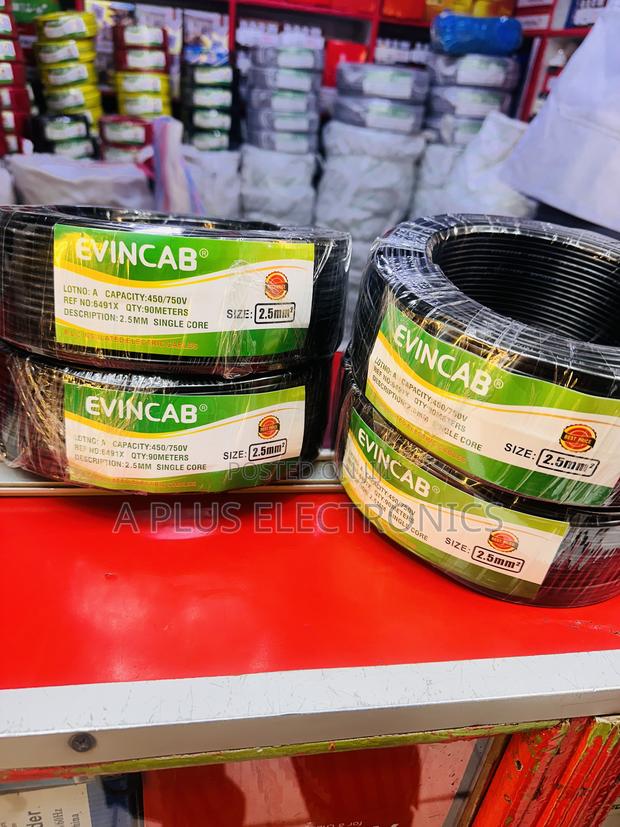 Evincab 2.5mm Single Core Wiring Cable 90m(Black) – High Demand - main view