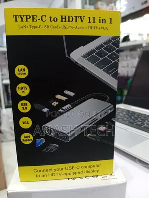 11 in 1 Macbook Usb C Hub With Hdmi,Vga,Sd, Lan,Usb 3.0 Etc