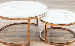 Marble-Effect Nesting Coffee Tables * 