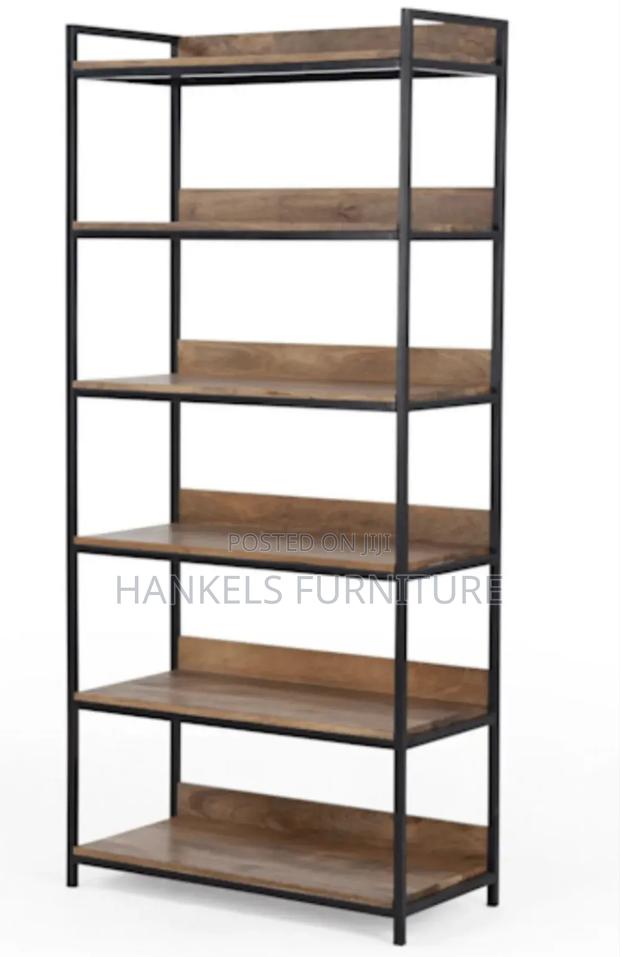 Heavy-Duty Metallic Commercial Shelving Unit