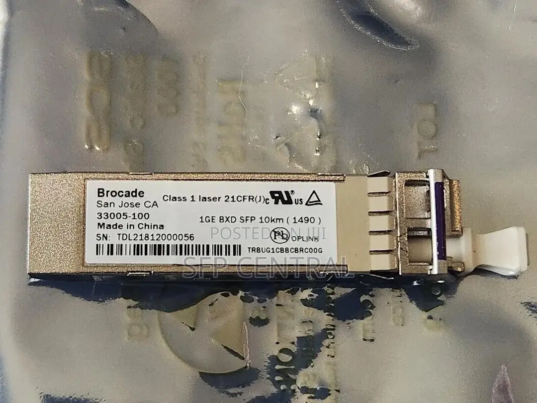 Brocade Bidi SFP for Huawei E1mg-BXD 1490nm/1310nm 10km SMF Pair