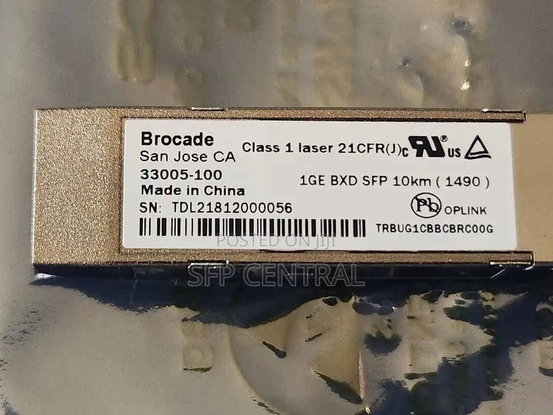 Brocade Bidi SFP for Huawei E1mg-BXD 1490nm/1310nm 10km SMF Pair