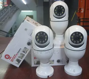 PTZ V380 Pro, Baby Monitor CCTV Single Lens Screen 1080p Wifi Bulb Cam
